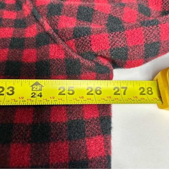 J Crew Men’s Buffalo Plaid Red & Black Wool Blend Full Front Zip Jacket EUC SZ L - Picture 3 of 16